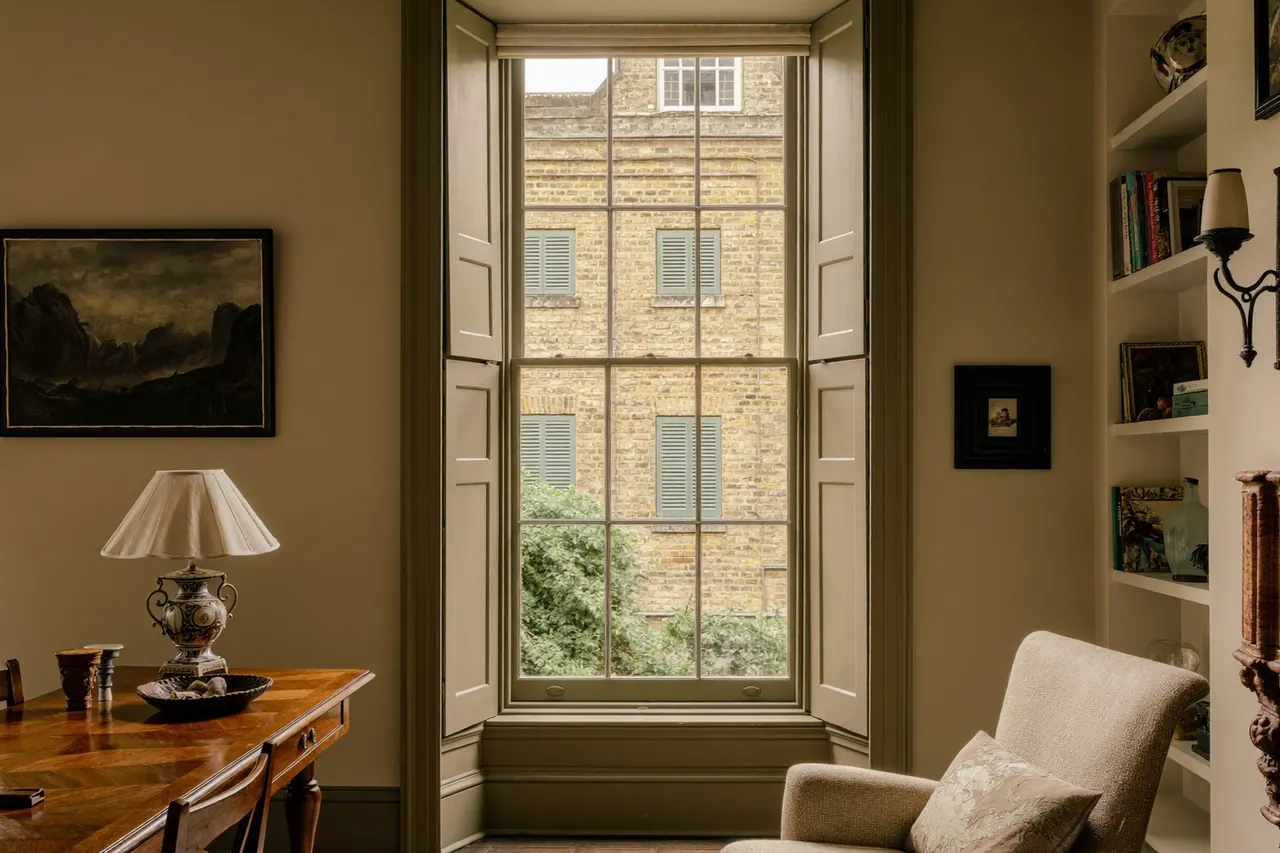 Secondary glazing fitted discreetly inside a listed period home