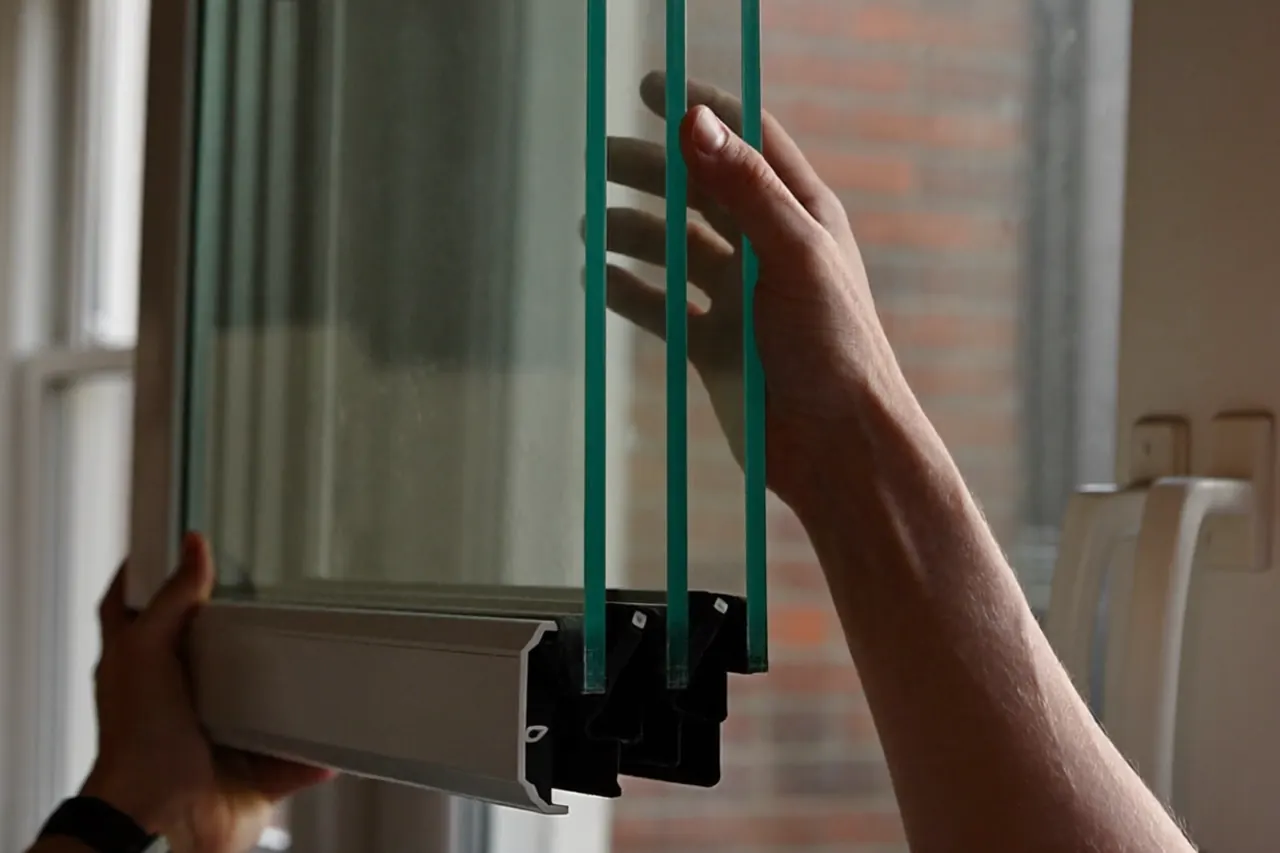 Secondary glazing installed with a wide air gap for sound insulation