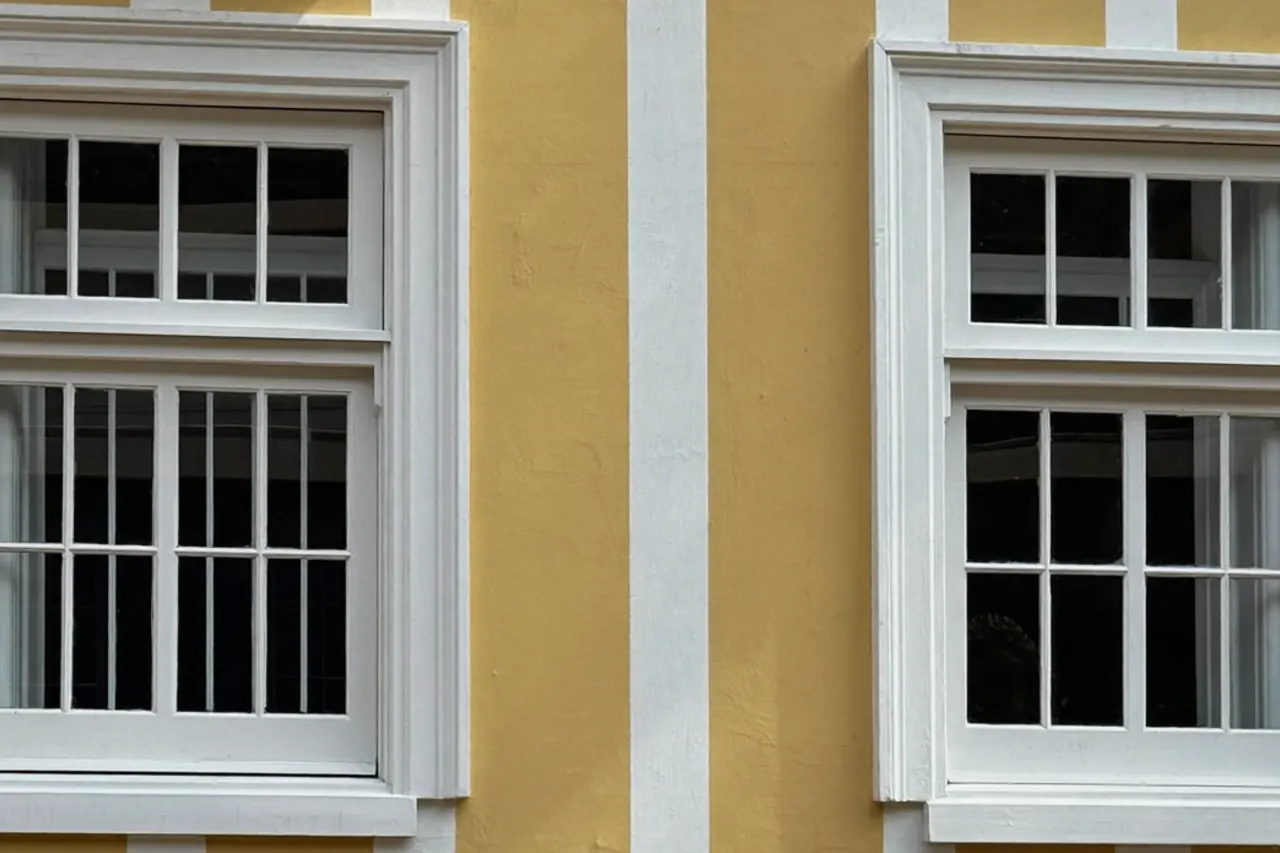 Slim double-glazed unit fitted into a restored heritage sash window
