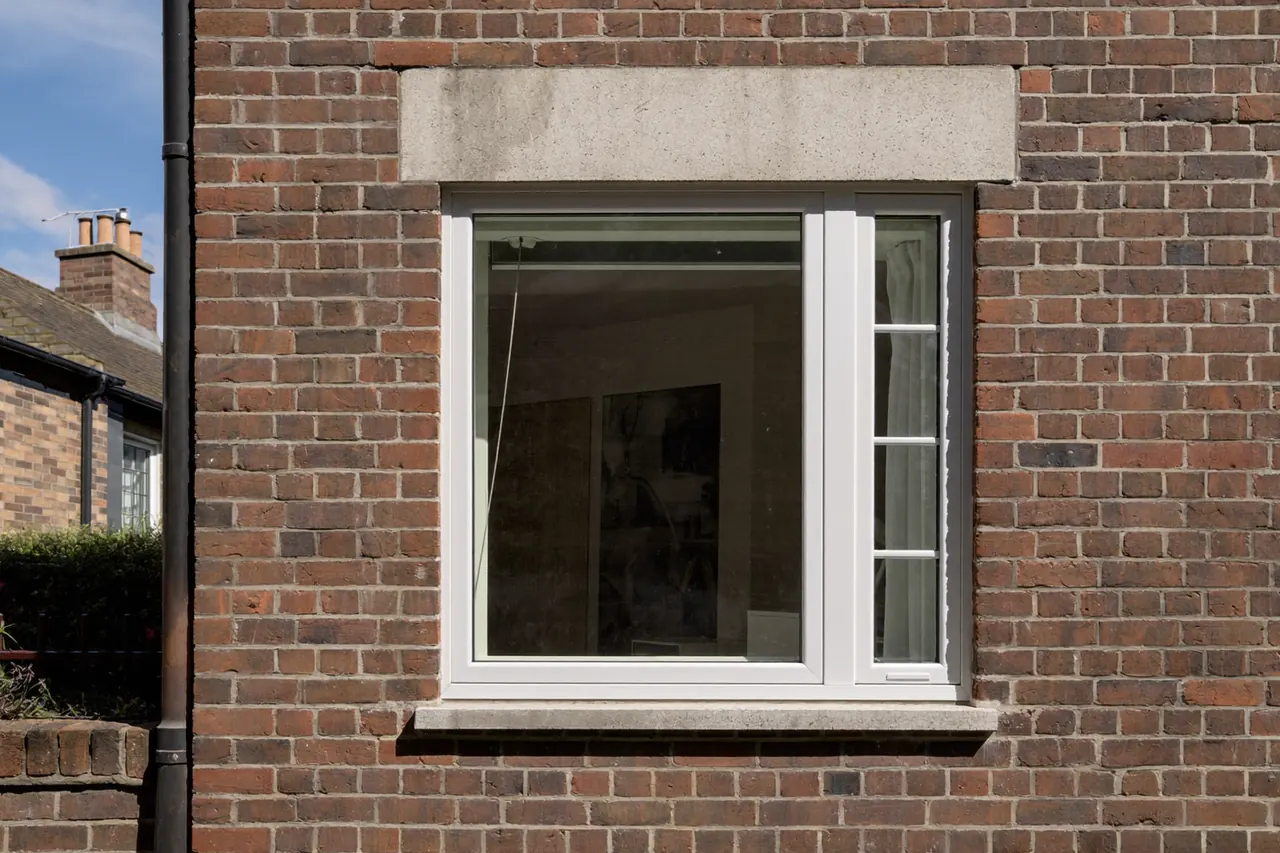 Triple-glazed windows fitted to an energy-efficient new-build house